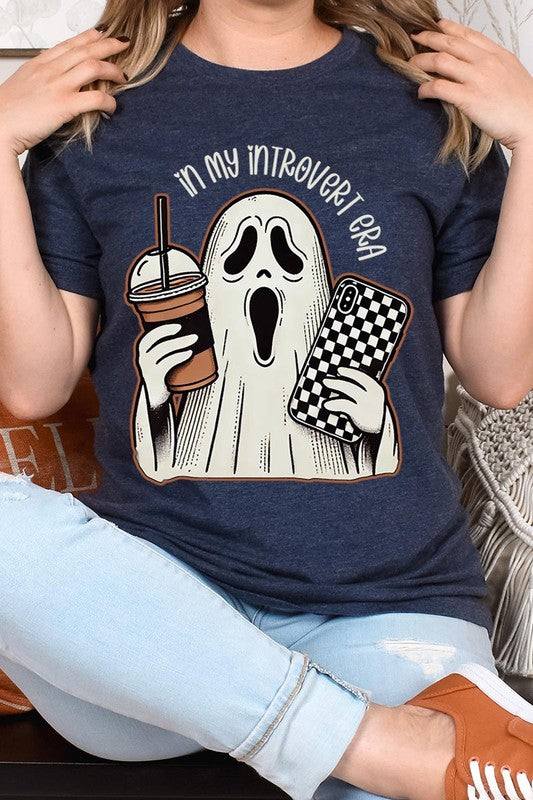 In My Introvert Era Spooky Graphic TeeIn My Introvert Era Spooky Graphic Tee.Unisex Crew Neck Short Sleeve Tees.Crafted from premium materials, tailored to your lifestyle, ensuring a comfortable fit for 