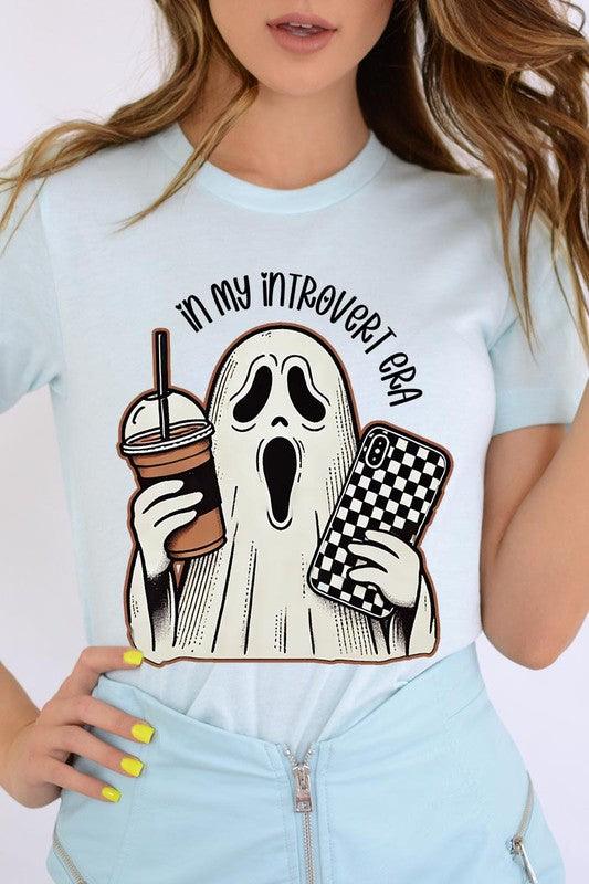 In My Introvert Era Spooky Graphic TeeIn My Introvert Era Spooky Graphic Tee.Unisex Crew Neck Short Sleeve Tees.Crafted from premium materials, tailored to your lifestyle, ensuring a comfortable fit for 