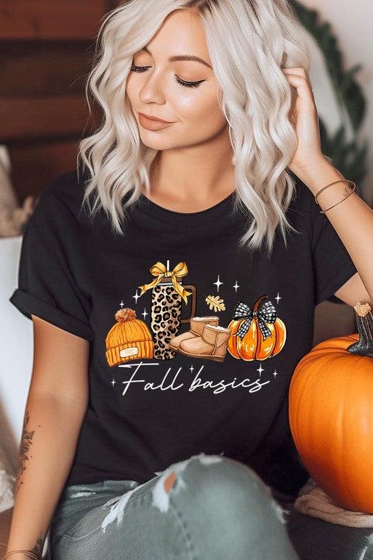 Fall Basics Graphic TeeFall Basics Graphic Tee.Unisex Crew Neck Short Sleeve Tees.Crafted from premium materials, tailored to your lifestyle, ensuring a comfortable fit for any occasion.Fa