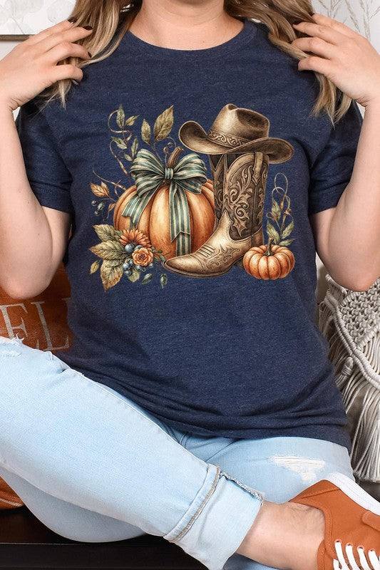 Howdy Pumpkin Western Fall Graphic TeeHowdy Pumpkin Western Fall Graphic Tee.Unisex Crew Neck Short Sleeve Tees.Crafted from premium materials, tailored to your lifestyle, ensuring a comfortable fit for 