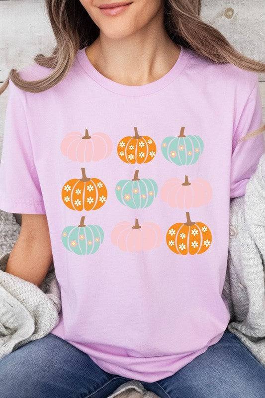 Cute Groovy Pumpkins  Graphic TeeCute Groovy Pumpkins Graphic Tee.Unisex Crew Neck Short Sleeve Tees.Crafted from premium materials, tailored to your lifestyle, ensuring a comfortable fit for any oc