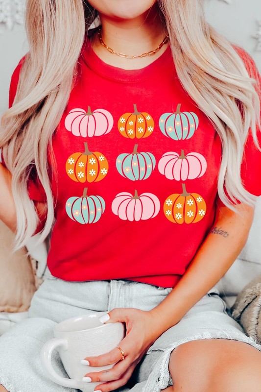 Cute Groovy Pumpkins  Graphic TeeCute Groovy Pumpkins Graphic Tee.Unisex Crew Neck Short Sleeve Tees.Crafted from premium materials, tailored to your lifestyle, ensuring a comfortable fit for any oc