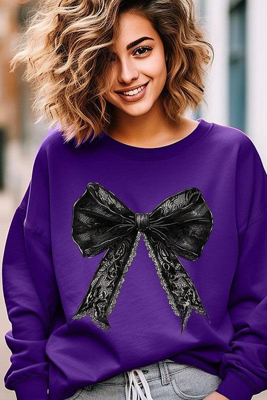 Halloween Coquette bow Graphic Fleece SweatshirtsHalloween Gothic Coquette bow Graphic Fleece Sweatshirts.Unisex Crew Neck Long Sleeve Sweaters Knits.Crafted from premium materials, tailored to your lifestyle, ensu