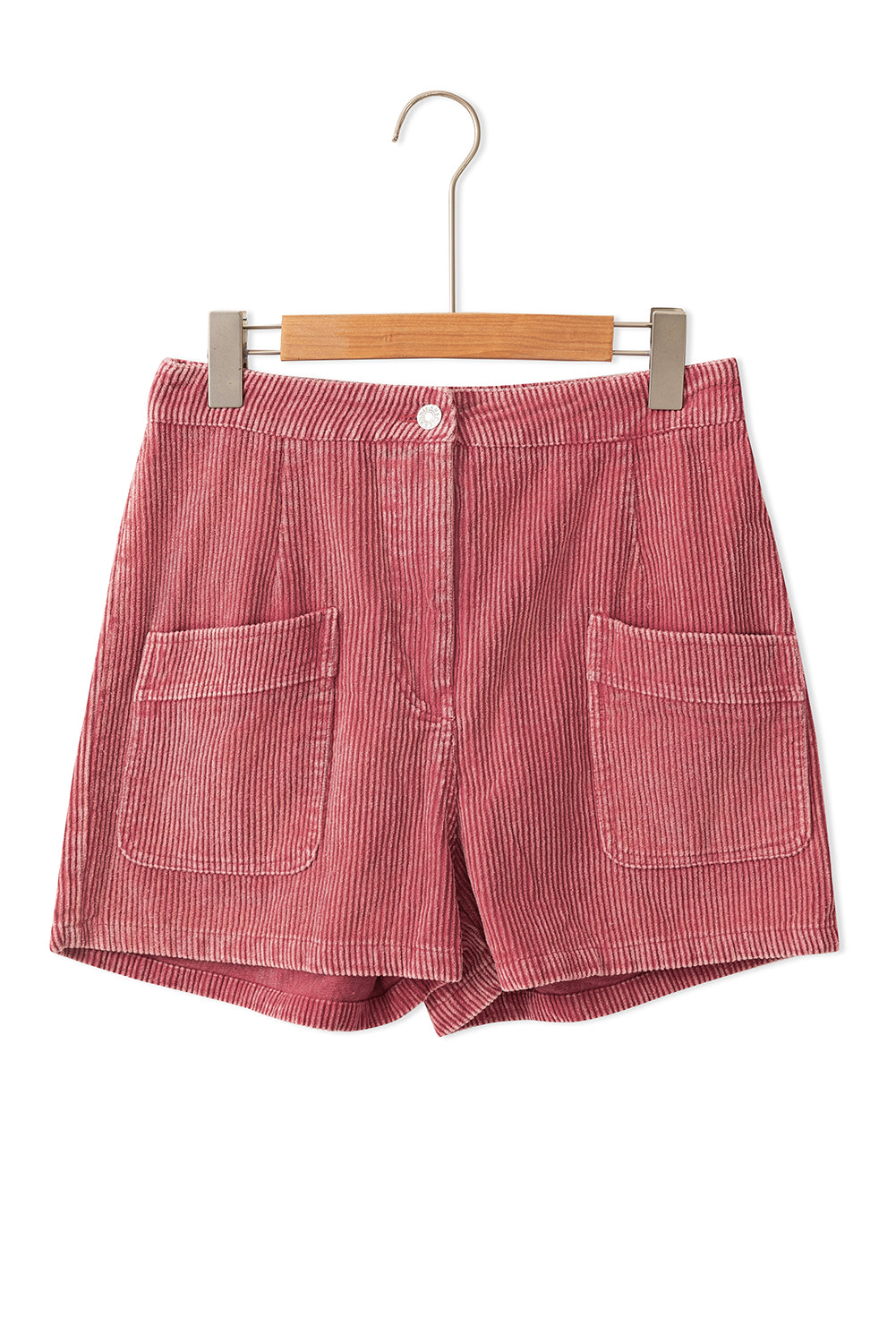 Rose Pink Vintage Mineral Wash Pockets Corduroy ShortsMaterial:100%Cotton



		These corduroy shorts are a timeless and chic addition to your wardrobe with their mineral wash hue. 
	
	
		They feature pockets in the