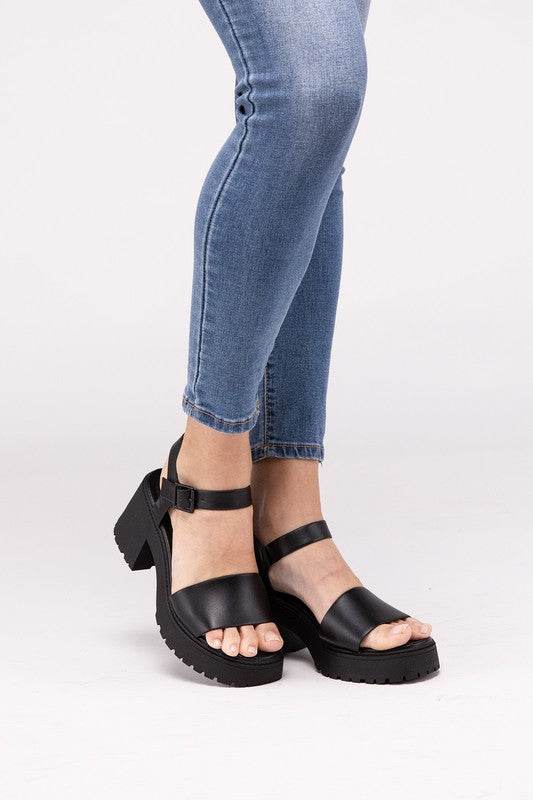 BOOMER-S Platform Heel SandalsIntroducing our Boomer-S Platform Heel Sandals with Ankle Straps, the perfect blend of style and comfort for your summer wardrobe. These sandals feature a trendy pla