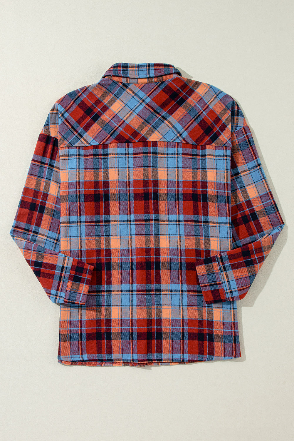 Red Plaid Print Drop Sleeve Loose ShirtMaterial:100%Cotton

• Add a touch of classic charm to your wardrobe with our shirt, featuring a stylish plaid pattern that effortlessly elevates any casual look.
