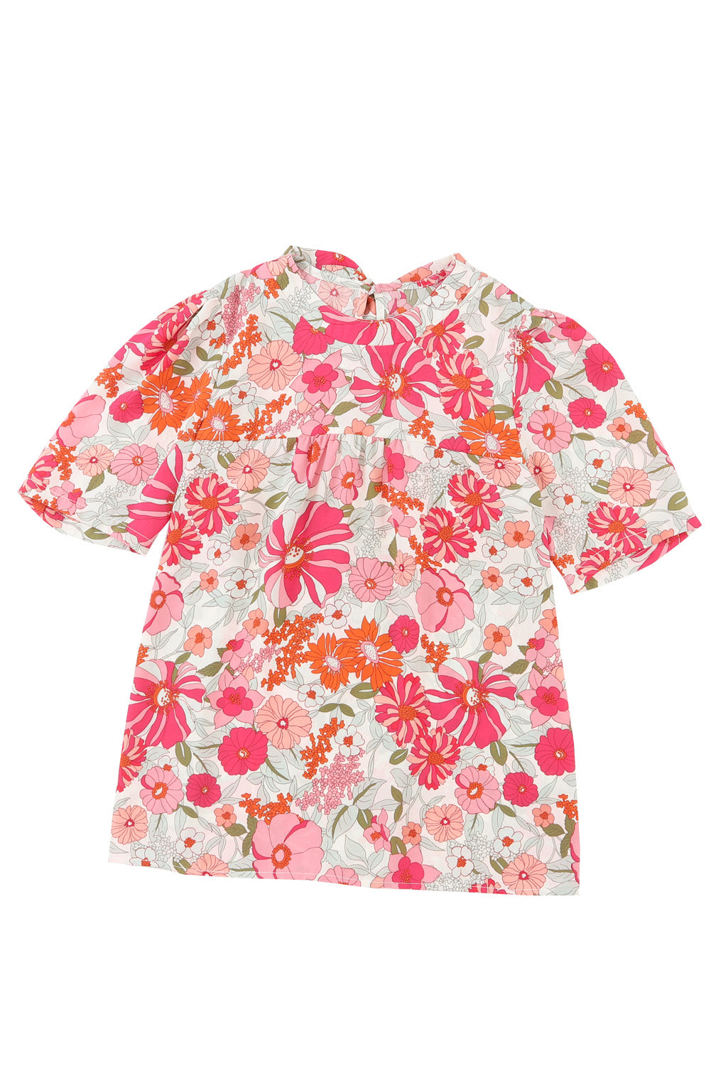 Purple Floral Print Crew Neck Short Sleeve BlouseMaterial:100%Polyester



		This blouse can be ordered in bulk for wholesale purposes.
	
	
		The floral print creates a delicate and romantic look.
	
	
		The