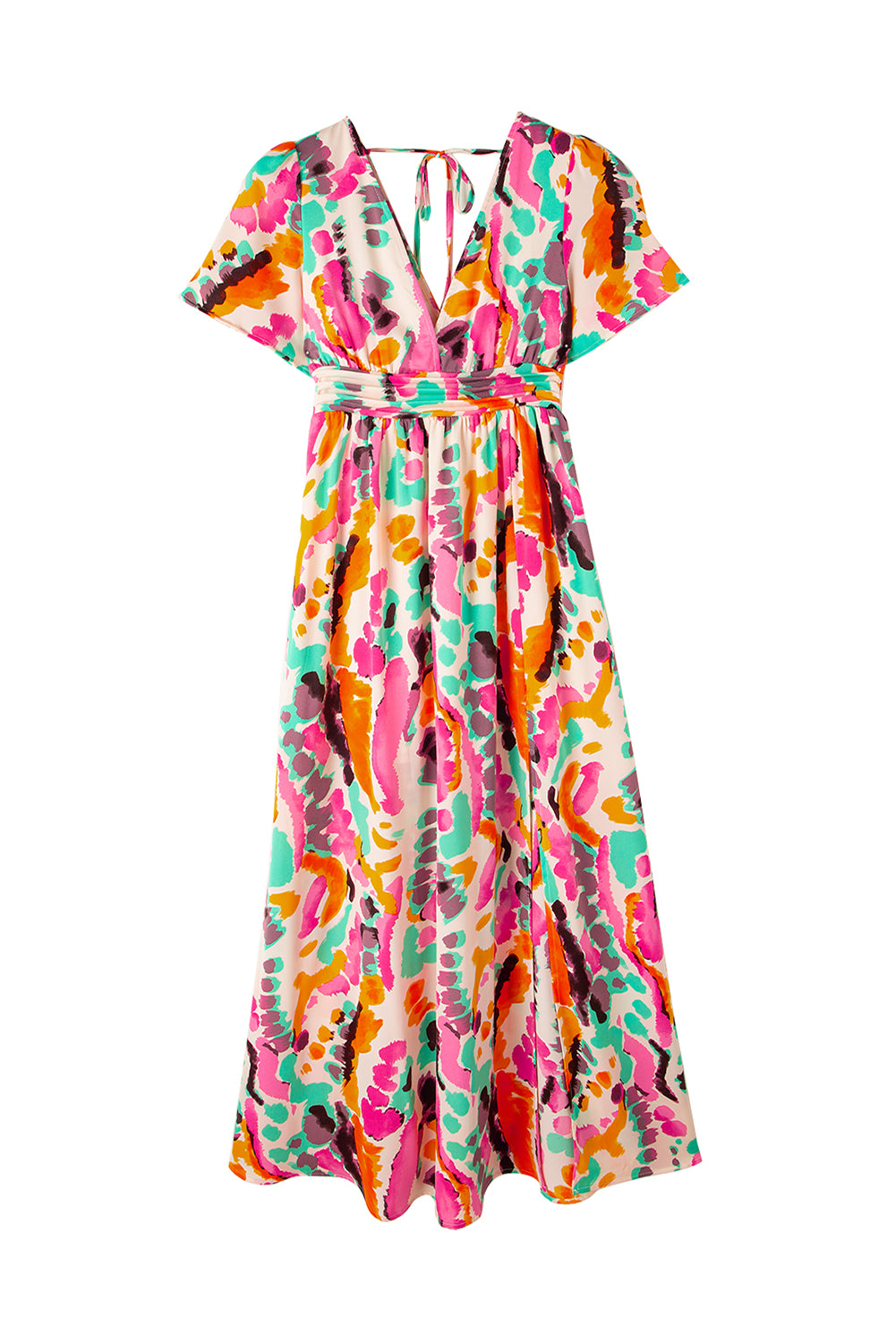 Pink Boho Tie Dye Print V Neck Side Split Maxi DressMaterial:100%Polyester



		The dress features a blend of vibrant colors, creating a unique and stylish look that's perfect for making a bold fashion statement.
	