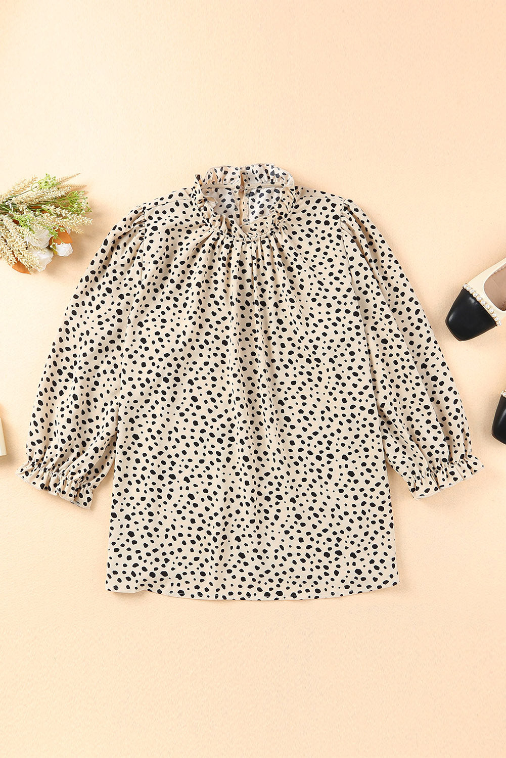 Khaki Leopard 3/4 Ruffle Sleeve Frill Neck BlouseMaterial:100%Polyester



		MOQ: From $39
	
	
		Dropshipping: Place orders at Shewin, and we will ship the merchandise directly to your customers. Our dropship 