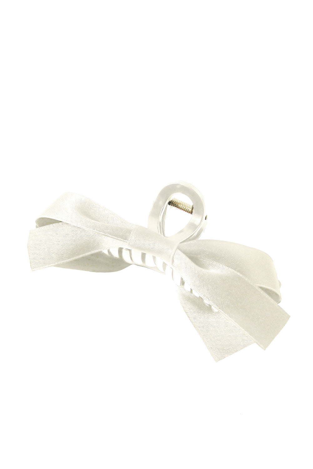 Mist Green Solid Color Ribbon Bow Decor Hair Clip