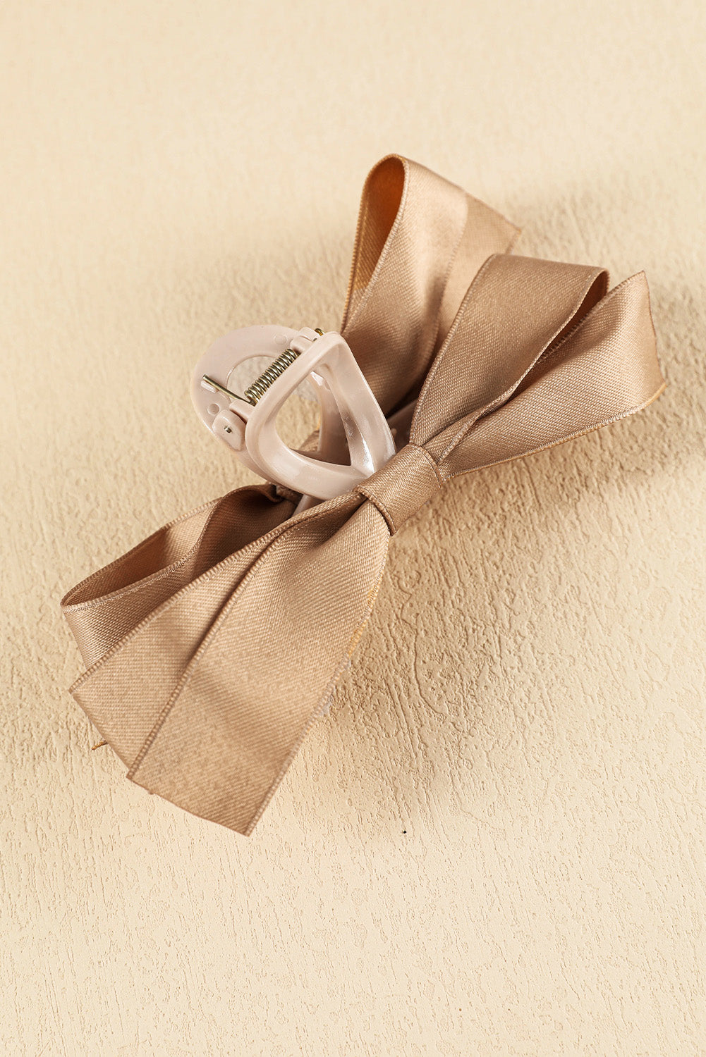 Mist Green Solid Color Ribbon Bow Decor Hair Clip