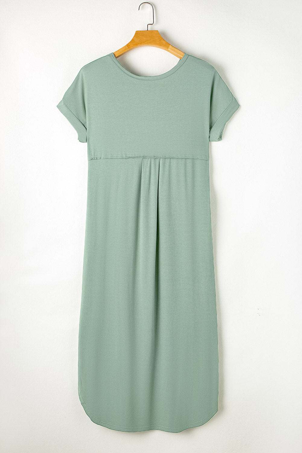 Grass Green Solid Color Hidden Pocket V Neck Slit Maxi DressMaterial:65%Polyester+30%Viscose+5%Elastane



		The maxi dress is a versatile and stylish piece that combines simplicity with functionality.
	
	
		This dress f