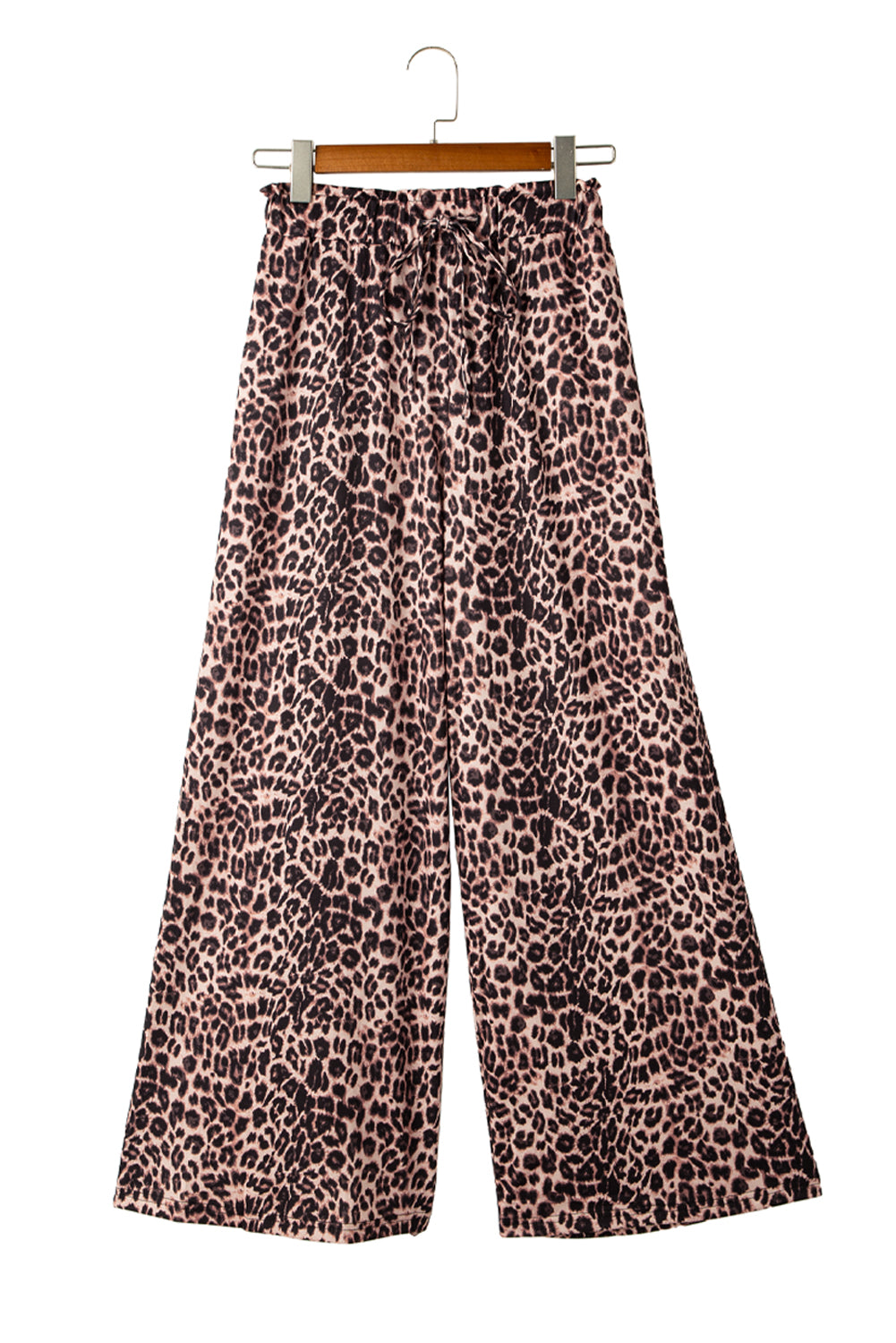 Beige Boho Leopard Print Wide Leg PantsMaterial:95%Polyester+5%Elastane



		Achieve a fierce and wild look with these animal print pants. 
	
	
		The oversized fit and wide-leg design infuse a chic b