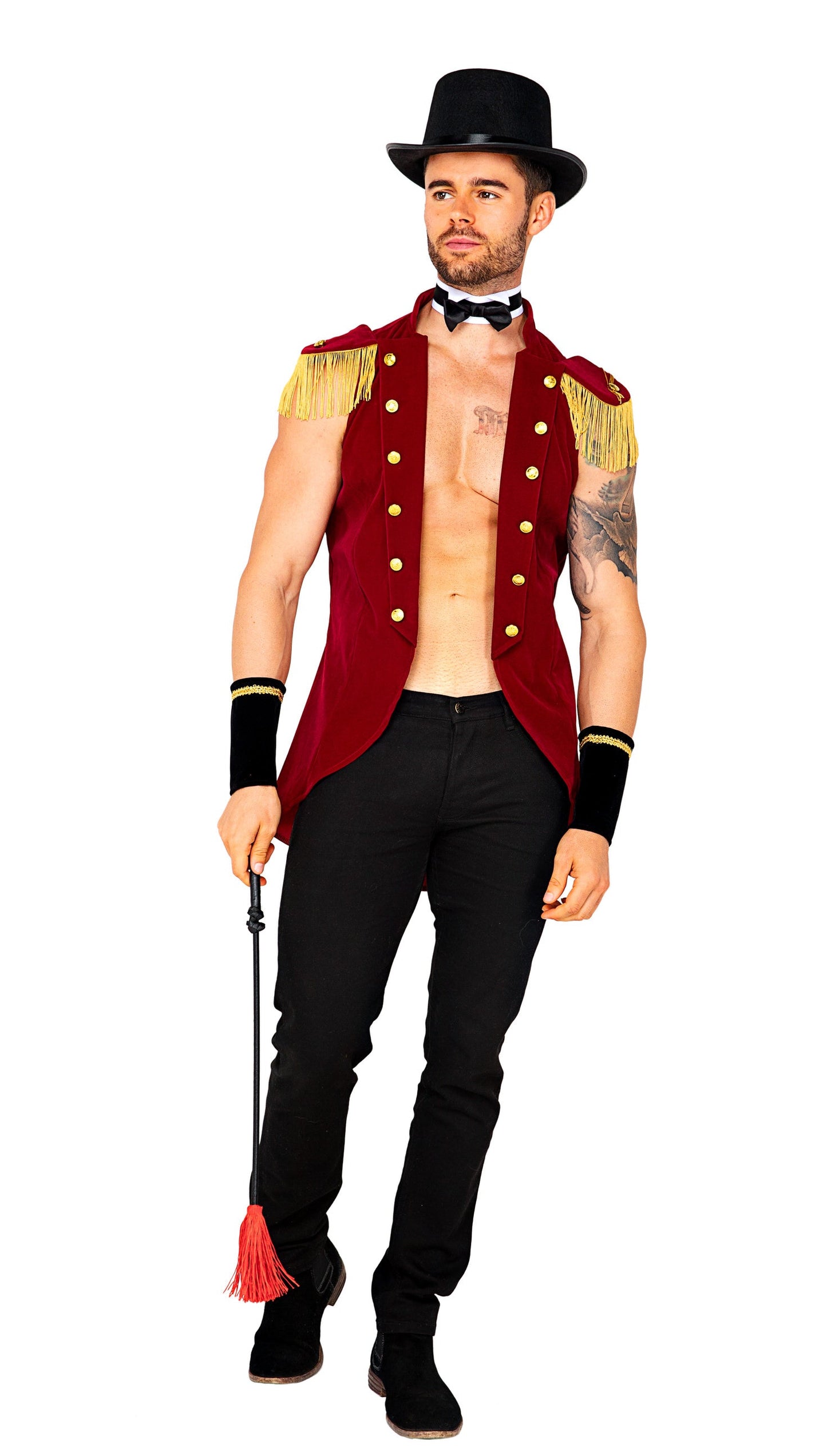 5099 - 4pc Big Top MasterIncludes: Collar with Bowtie, Cuffs, Jacket with Epaulettes and Hat