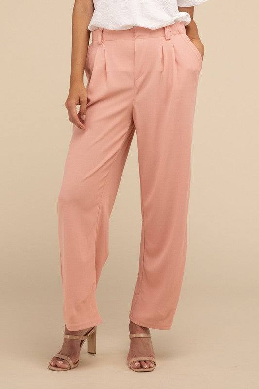 Waffle Trouser PantsElevate your everyday style with these waffle trouser pants. Crafted from textured waffle-knit fabric, they offer a perfect blend of comfort and sophistication. The 