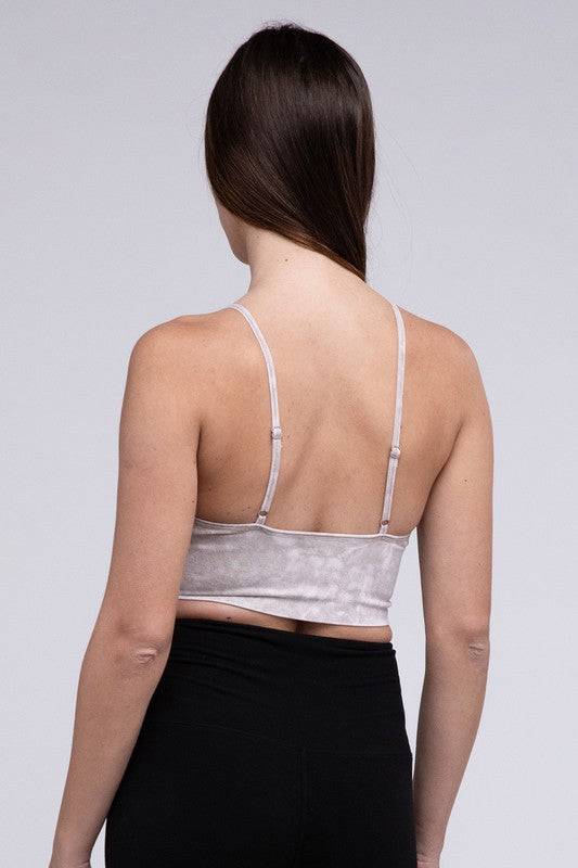 Washed Ribbed Bra Padded Tank TopIntroducing our Washed Ribbed Bra Padded Tank Top, designed to combine comfort and style seamlessly. Crafted from washed ribbed fabric, this tank top offers a soft a