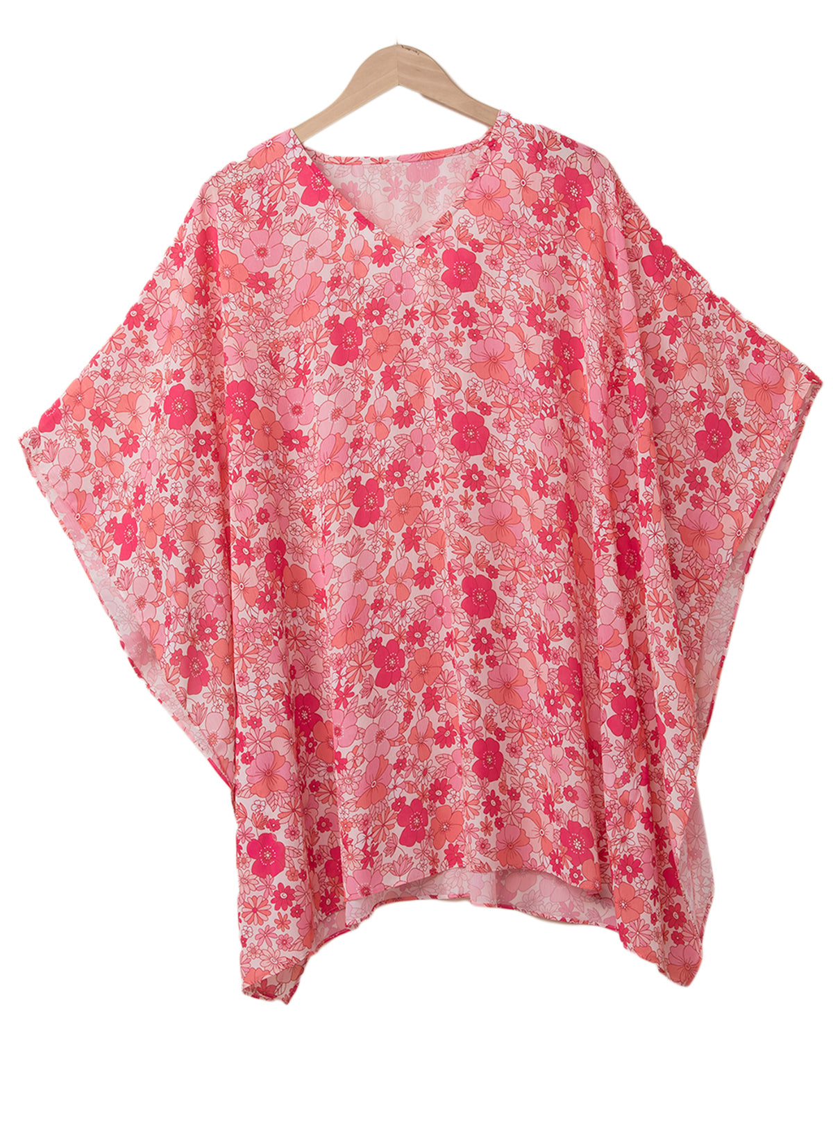 Pink Boho Floral Print V Neck Oversized BlouseMaterial:100%Polyester



		This oversized blouse is not only cool and comfortable but also suitable for any figure, making it a versatile choice for various body 