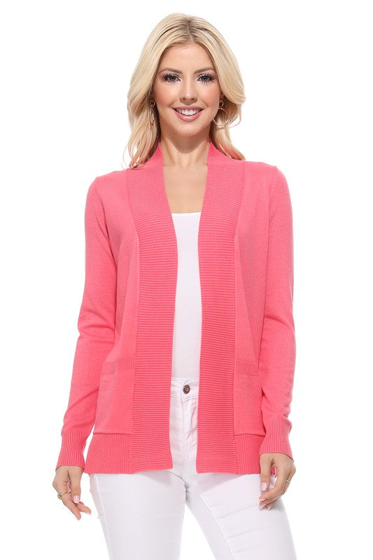 Open Front Shrug Sweater Knit Cardigan- Length: 25.5-27" - Across Shoulder: 13-14.5"- Sleeve Length: 23-23.75"- Women's Open Front Pockets Long Sleeve Sweater Cardigan- Ladies :75% Viscose ,25%Polyester-