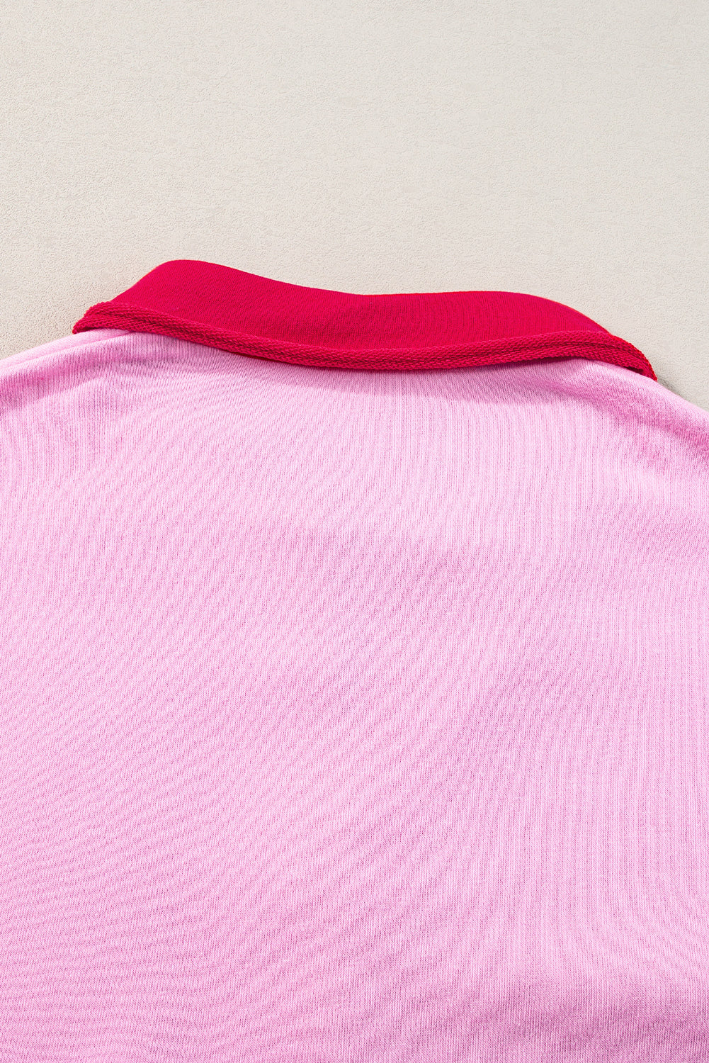 Pink Stripe Colorblock Sleeve Collared Mini DressMaterial:65%Polyester+35%Cotton

• The combination of pink and stripes adds a fun and trendy touch to your outfit.
• Embrace the relaxed vibes with the drop sleeve