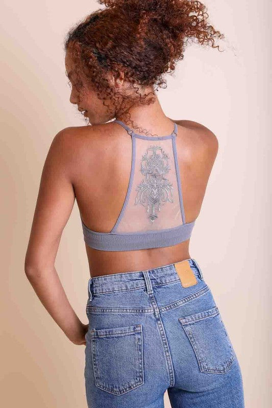 Tattoo Mesh Racerback BraletteTattoo Mesh Racerback BraletteNo Adjustable StrapHeat Stamped Care LabelImmediate ShippingCup Fit XS/S: 32A 32B 32C 34A 34BM/L: 32D 34C 36B 36C 38BModel Measurements