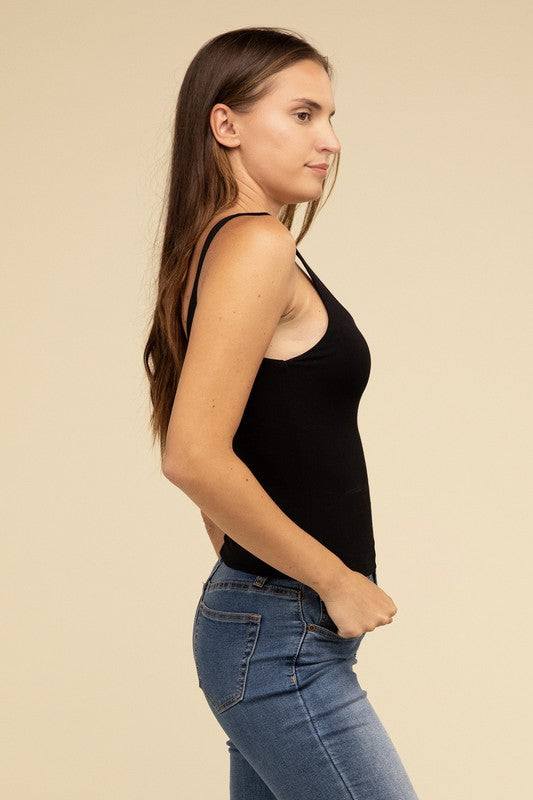 Double Layer Round Neck Tank TopThe Double Layer Round Neck Tank Top offers a stylish and comfortable option for any wardrobe. Featuring a classic round neckline and a unique double-layer design, t