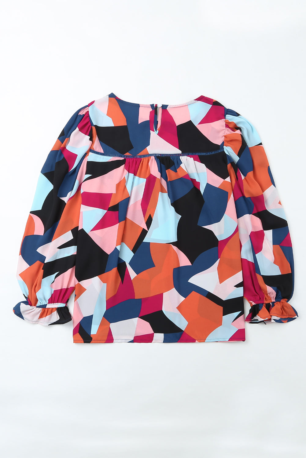 Multicolor Casual Abstract Print Puff Sleeve BlouseMaterial:100%Polyester



		•An artful abstract pattern bursts with bold color on this light and airy blouse.
	
	
		•Highlights: Relaxed fit, long sleeves with 