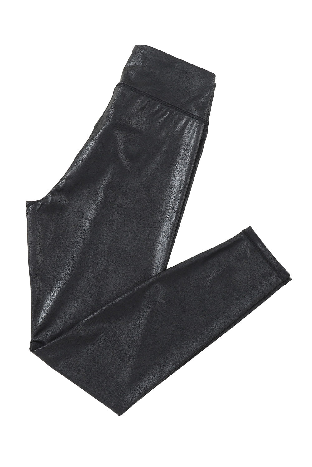 Black Crossed Dip Waist Sleek Leather LeggingsMaterial:92%Polyester+8%Elastane



		Get ready to conquer the fashion world in these sassy leather leggings. 
	
	
		They feature a cross-front waistband with s