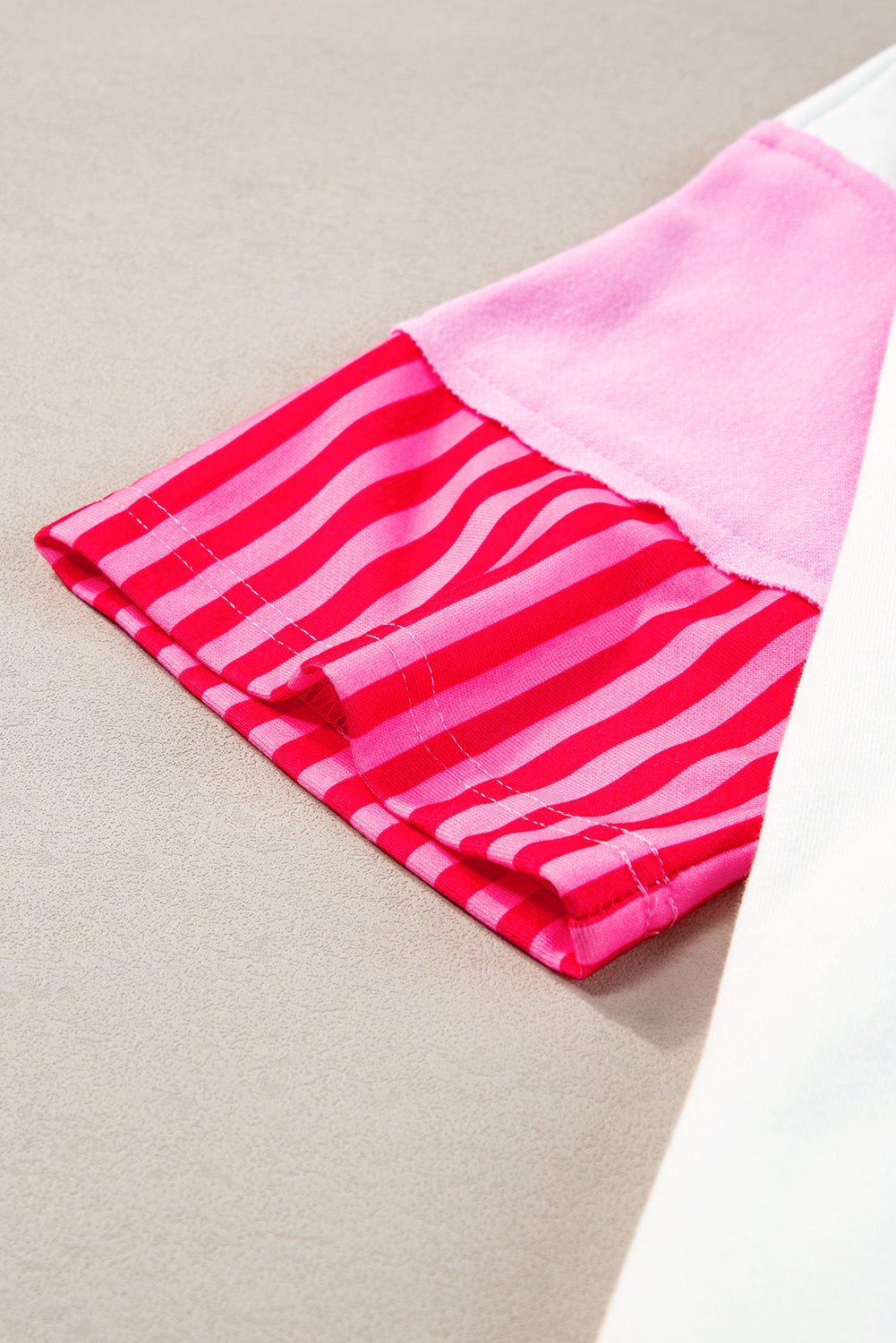 Pink Stripe Colorblock Sleeve Collared Mini DressMaterial:65%Polyester+35%Cotton

• The combination of pink and stripes adds a fun and trendy touch to your outfit.
• Embrace the relaxed vibes with the drop sleeve