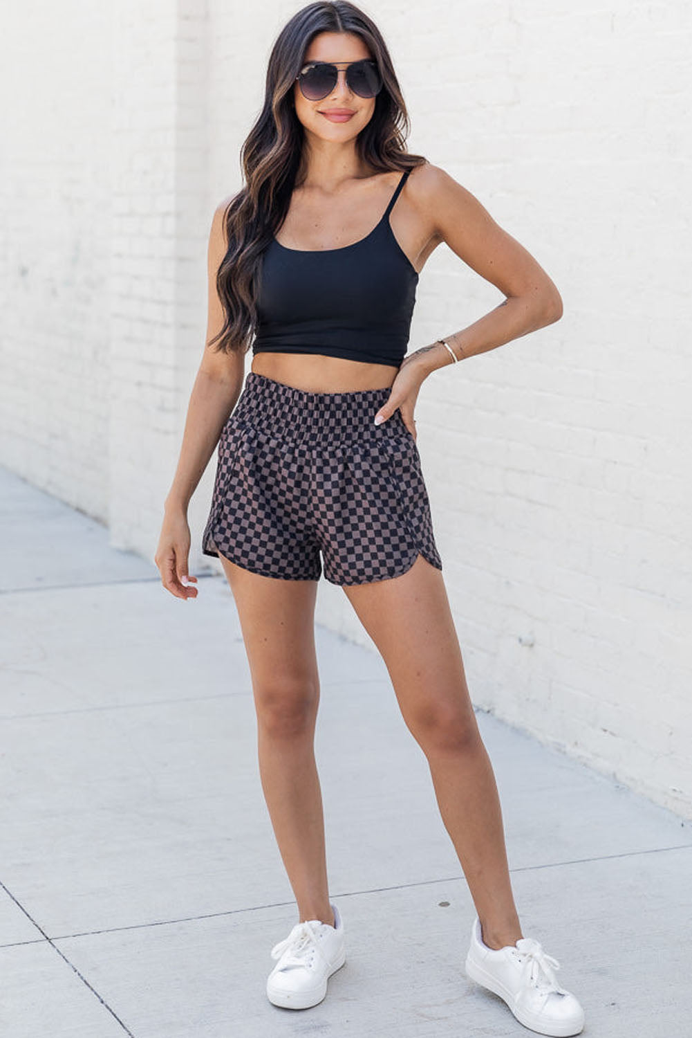 Pink Plaid Print High Waisted Athletic ShortsMaterial:100%Polyester



		Look and feel your best during your next workout with these Plaid High Waisted Athletic Shorts
	
	
		The bold plaid print adds a tou