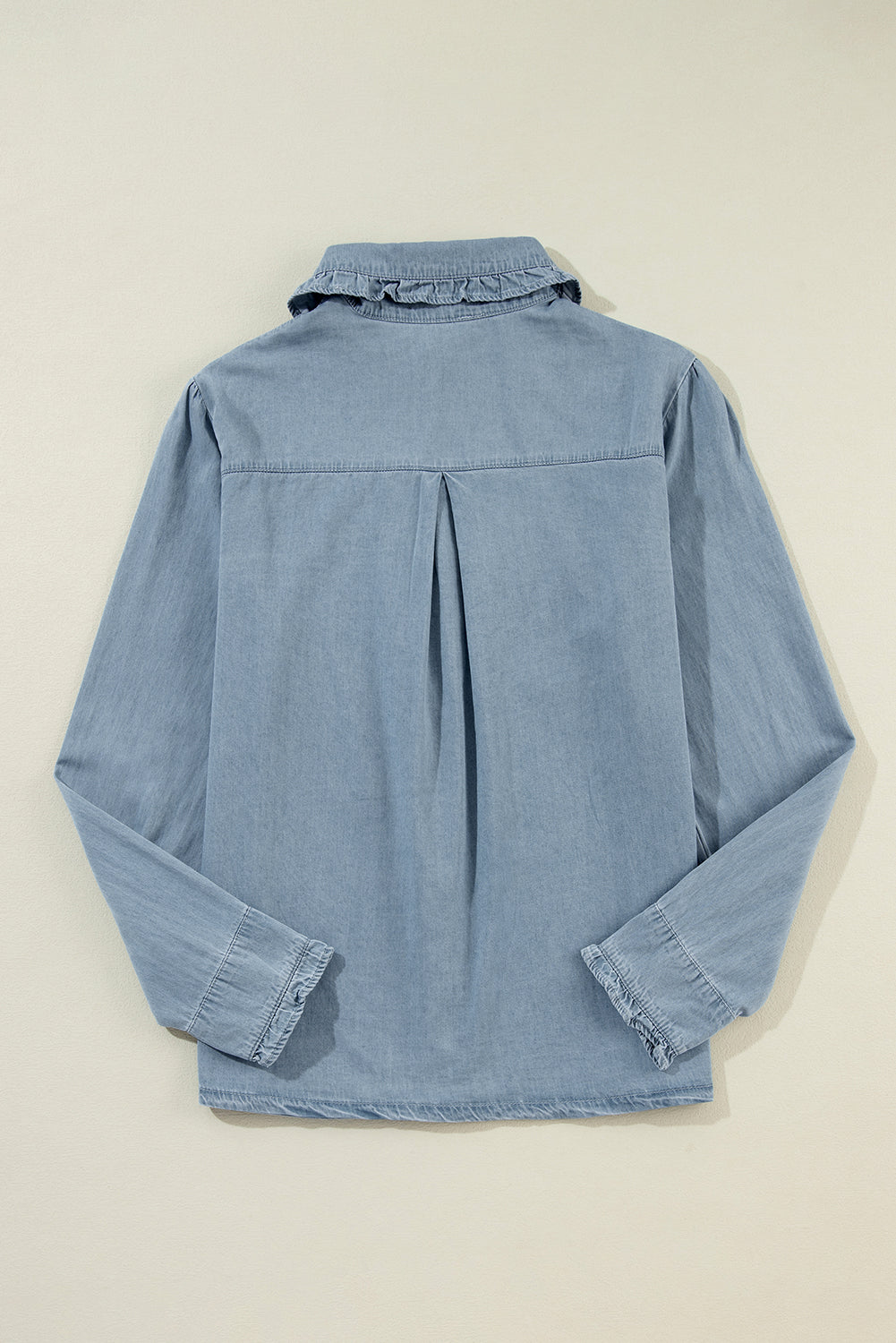 Dusk Blue Turn Down Collar Chambray Shirt