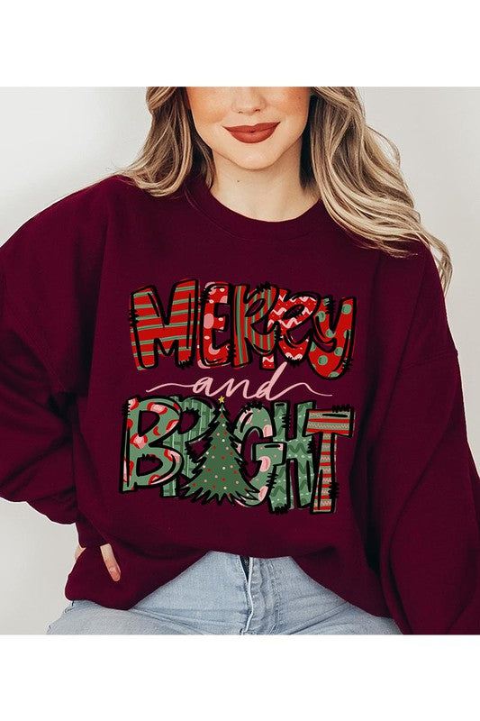 UNISEX FLEECE SWEATSHIRTMERRY AND BRIGHTUNISEX FLEECE SWEATSHIRT50%POLY,37.5%COTTON,12.5%RAYONIMPORTSize Measurement (inch):
S: 38 (BUST), 20 (WAIST), 20 (HIPS), 27 (LENGTH)
M: 42 (BUST), 2