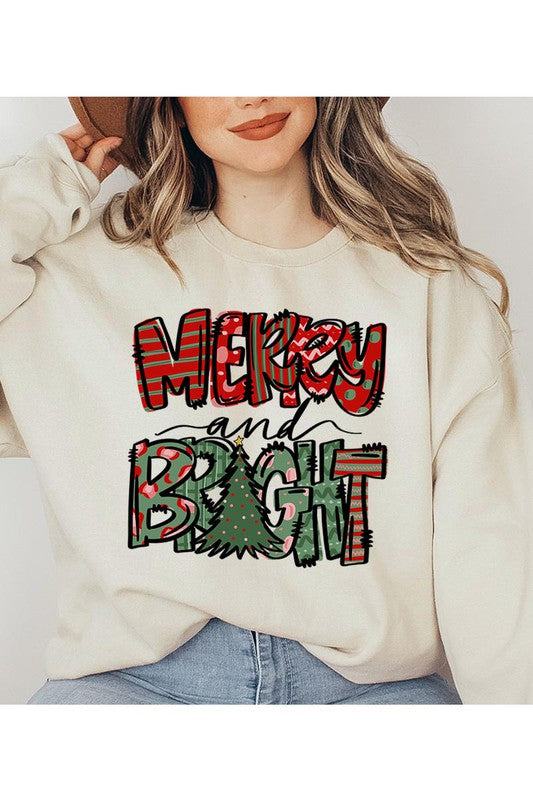 UNISEX FLEECE SWEATSHIRTMERRY AND BRIGHTUNISEX FLEECE SWEATSHIRT50%POLY,37.5%COTTON,12.5%RAYONIMPORTSize Measurement (inch):
S: 38 (BUST), 20 (WAIST), 20 (HIPS), 27 (LENGTH)
M: 42 (BUST), 2