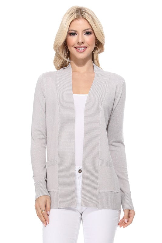 Open Front Shrug Sweater Knit Cardigan- Length: 25.5-27" - Across Shoulder: 13-14.5"- Sleeve Length: 23-23.75"- Women's Open Front Pockets Long Sleeve Sweater Cardigan- Ladies :75% Viscose ,25%Polyester-