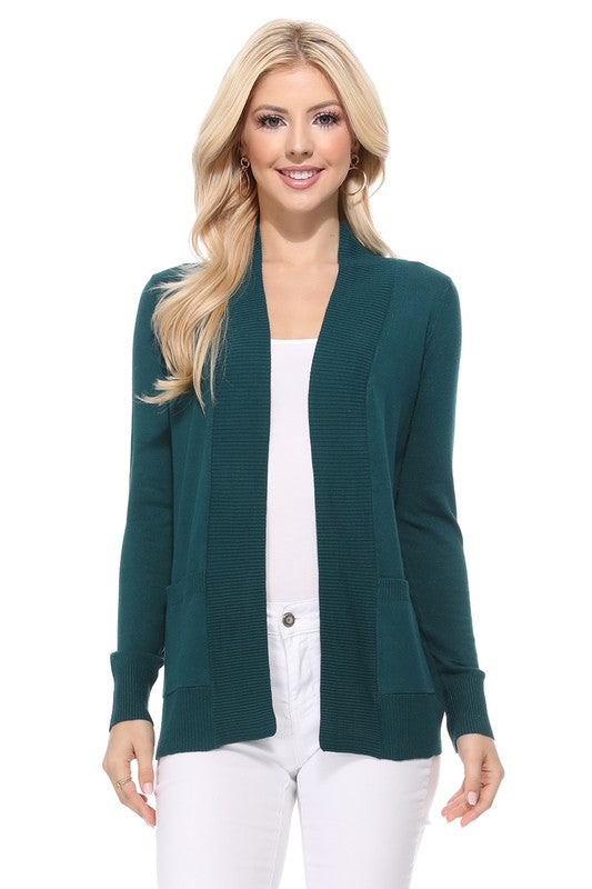 Open Front Shrug Sweater Knit Cardigan- Length: 25.5-27" - Across Shoulder: 13-14.5"- Sleeve Length: 23-23.75"- Women's Open Front Pockets Long Sleeve Sweater Cardigan- Ladies :75% Viscose ,25%Polyester-