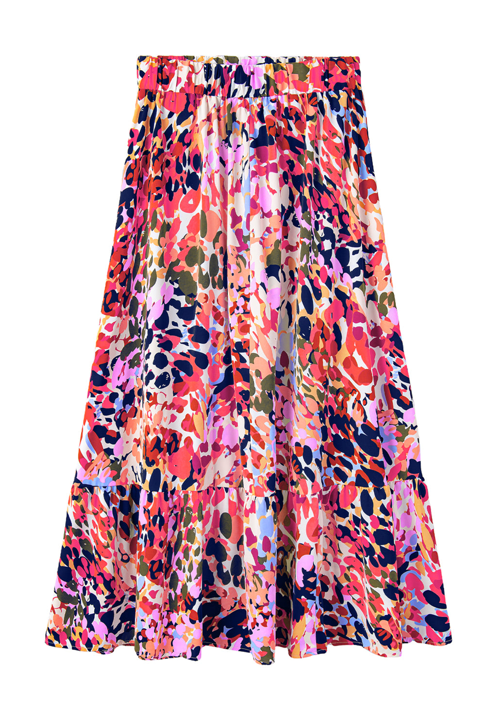 White Abstract Print High Waist Maxi SkirtMaterial:100%Polyester



		This maxi skirt is slender and elegant
	
	
		The abstract floral print adds extra feminine charm
	
	
		The elastic waist is easy 