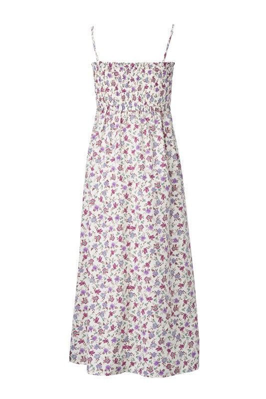 Smocked cami maxi dress- Smocked cami maxi dress- Pattern type : floral print- Sleeve type : sleeveless- Stretch : stretch- Sheer : lined. no see through- Care instruction : machine wash c