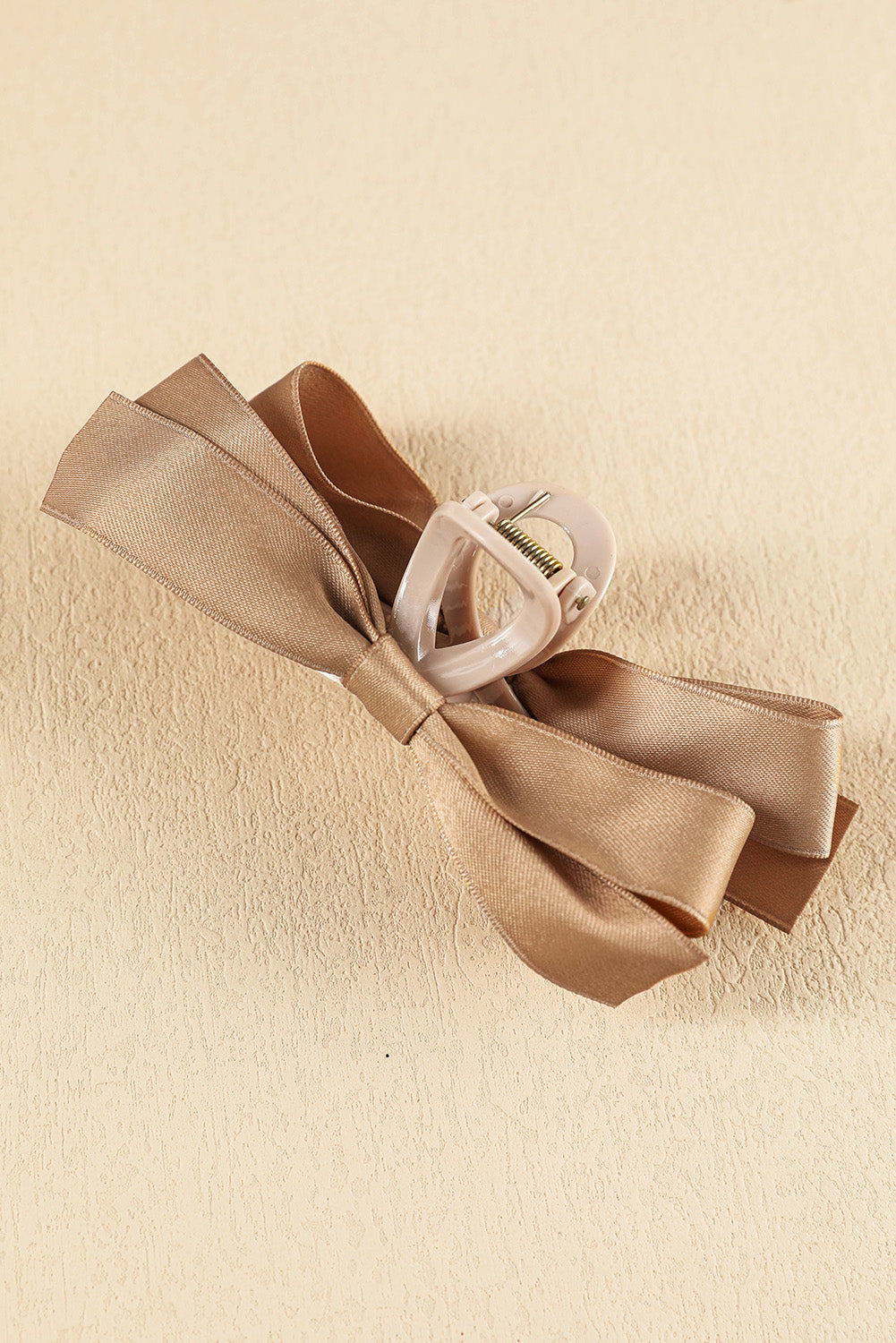 Mist Green Solid Color Ribbon Bow Decor Hair Clip