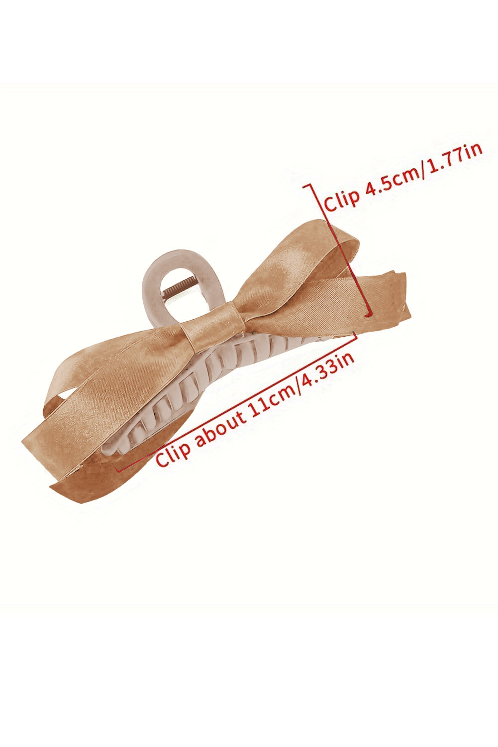 Mist Green Solid Color Ribbon Bow Decor Hair Clip