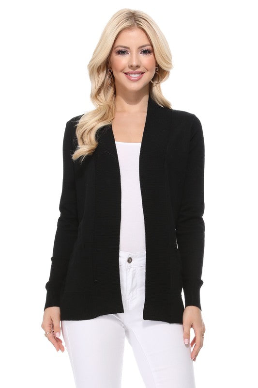 Open Front Shrug Sweater Knit Cardigan- Length: 25.5-27" - Across Shoulder: 13-14.5"- Sleeve Length: 23-23.75"- Women's Open Front Pockets Long Sleeve Sweater Cardigan- Ladies :75% Viscose ,25%Polyester-