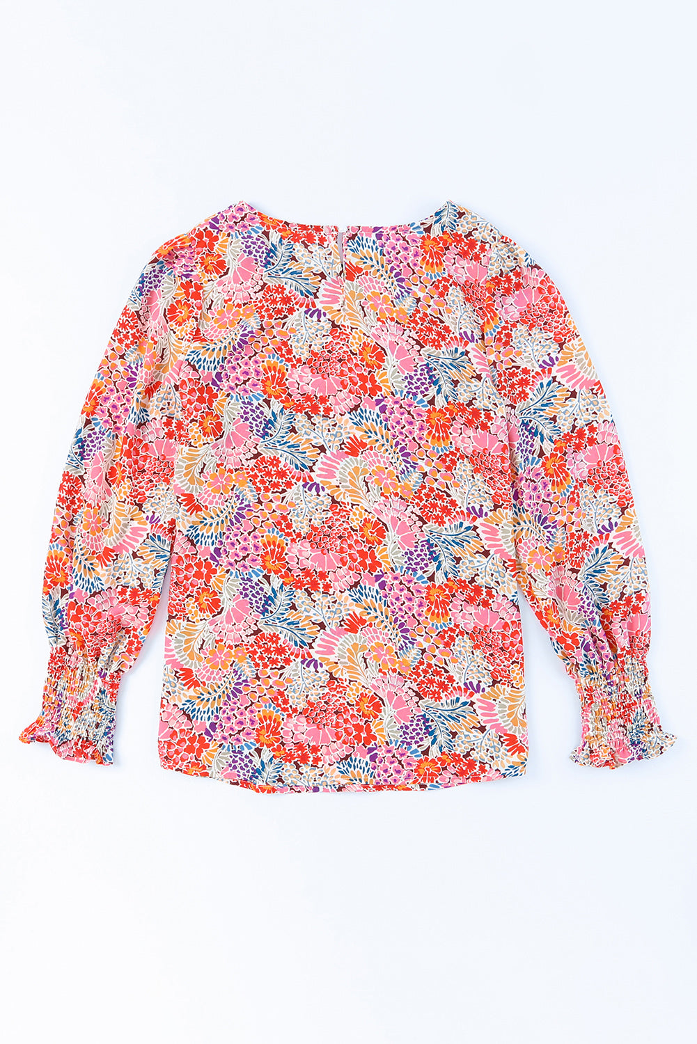 Multicolor Floral Print Smocked Cuffs Long Sleeve BlouseMaterial:100%Polyester


	

			The Floral Print Smocked Cuffs Long Sleeve Blouse is a feminine and elegant addition to any wardrobe. Its delicate floral print and