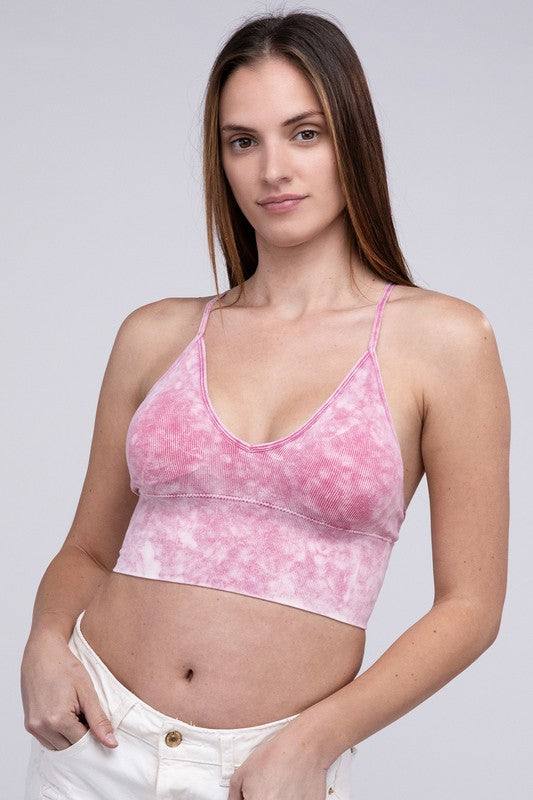 Washed Ribbed Bra Padded Tank TopIntroducing our Washed Ribbed Bra Padded Tank Top, designed to combine comfort and style seamlessly. Crafted from washed ribbed fabric, this tank top offers a soft a