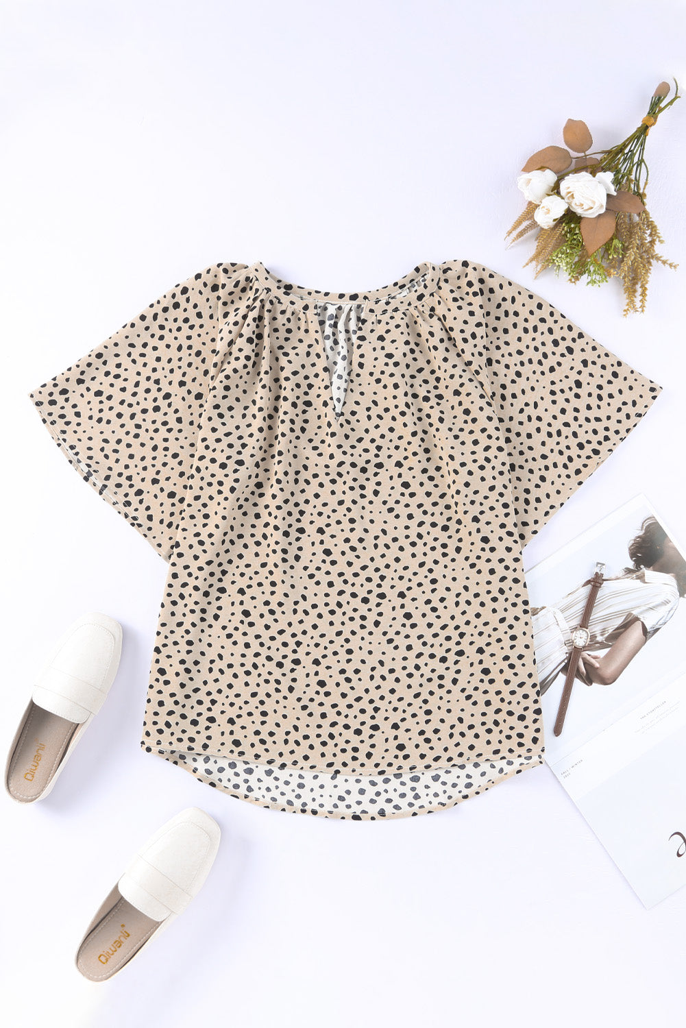 Cheetah Notch V Neck Casual Ruffle Sleeve BlouseMaterial:100%Polyester



		MOQ: From $39
	
	
		Dropshipping: Place orders at Shewin, and we will ship the merchandise directly to your customers. Our dropship 