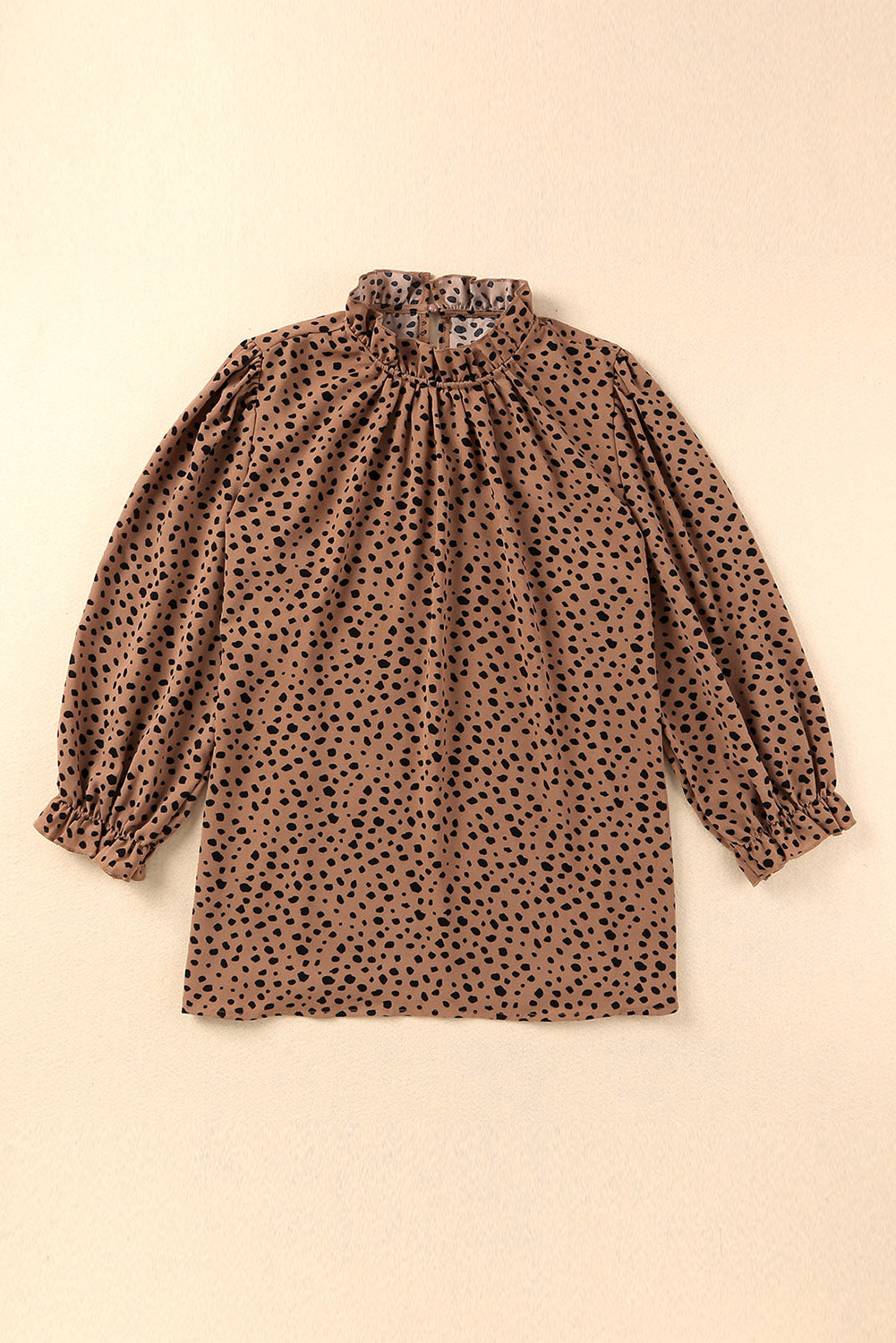 Khaki Leopard 3/4 Ruffle Sleeve Frill Neck BlouseMaterial:100%Polyester



		MOQ: From $39
	
	
		Dropshipping: Place orders at Shewin, and we will ship the merchandise directly to your customers. Our dropship 