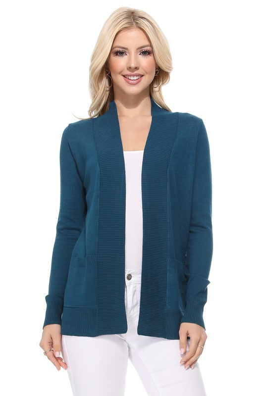 Open Front Shrug Sweater Knit Cardigan- Length: 25.5-27" - Across Shoulder: 13-14.5"- Sleeve Length: 23-23.75"- Women's Open Front Pockets Long Sleeve Sweater Cardigan- Ladies :75% Viscose ,25%Polyester-