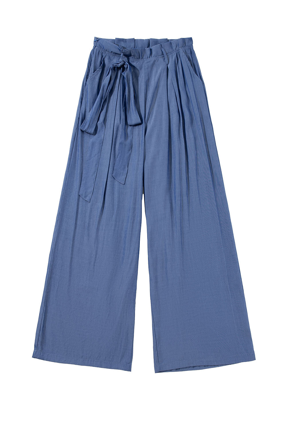 Wild Wind Belted Frill Waist Wide Leg Loose PantsMaterial:55%Viscose+45%Polyester



		Crafted with a belted frill waist, the pants offer a chic and trendy look suitable for any casual or semi-formal occasion.
	