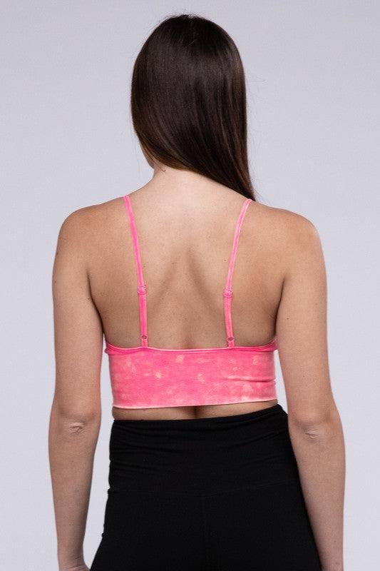 Washed Ribbed Bra Padded Tank TopIntroducing our Washed Ribbed Bra Padded Tank Top, designed to combine comfort and style seamlessly. Crafted from washed ribbed fabric, this tank top offers a soft a