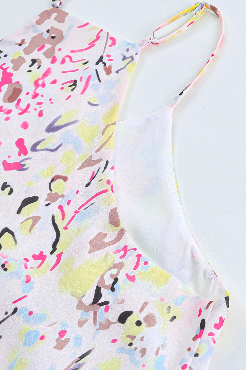 Multicolor Abstract Print Boho Spaghetti Strap Camisole