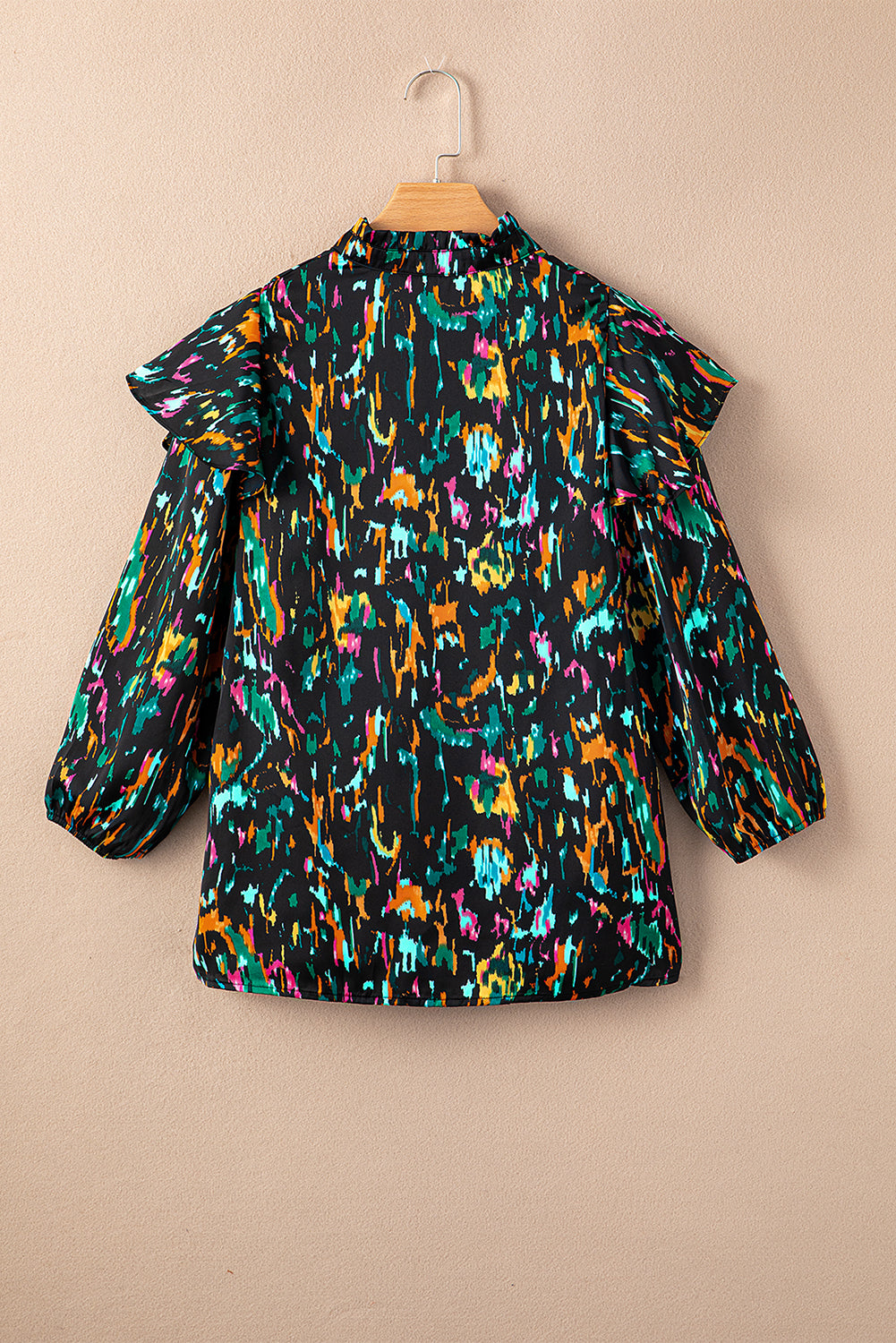 Multicolor Abstract Print 3/4 Puff Sleeve Ruffle BlouseMaterial:100%Polyester



		Elevate your style with this eye-catching multicolor abstract print blouse. 
	
	
		It's a well-received fashion choice. 
	
	
		Th