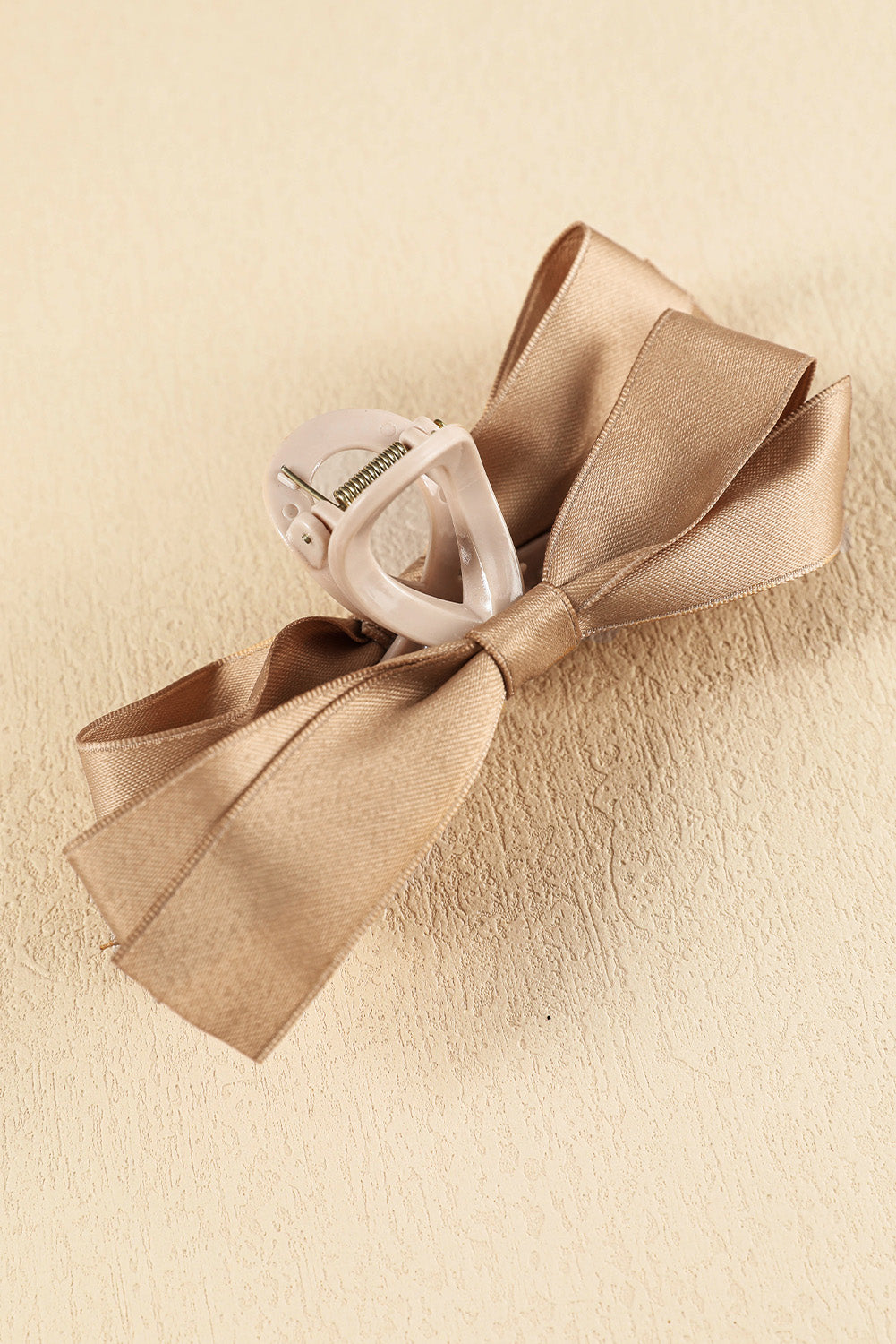 Mist Green Solid Color Ribbon Bow Decor Hair Clip