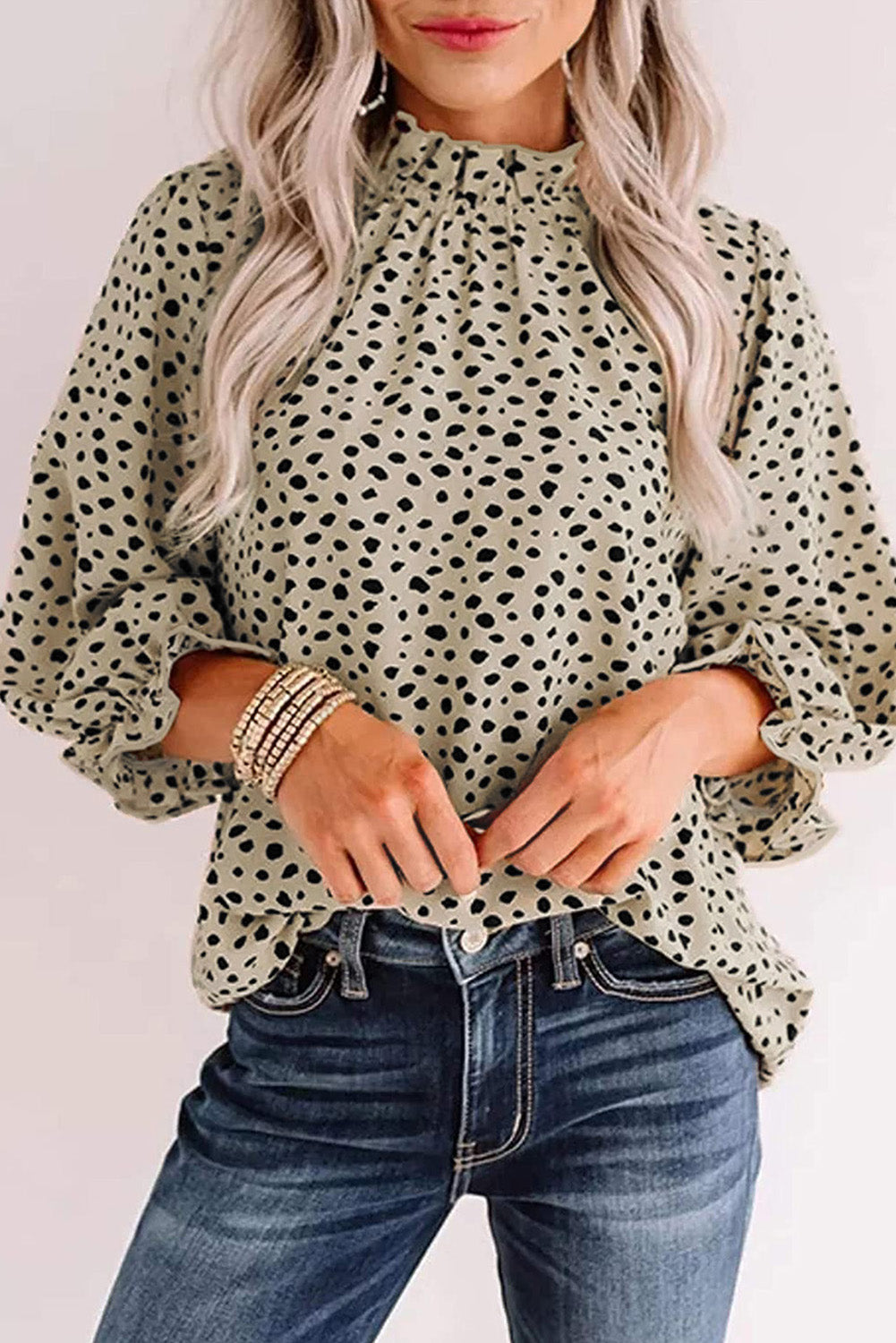 Khaki Leopard 3/4 Ruffle Sleeve Frill Neck BlouseMaterial:100%Polyester



		MOQ: From $39
	
	
		Dropshipping: Place orders at Shewin, and we will ship the merchandise directly to your customers. Our dropship 